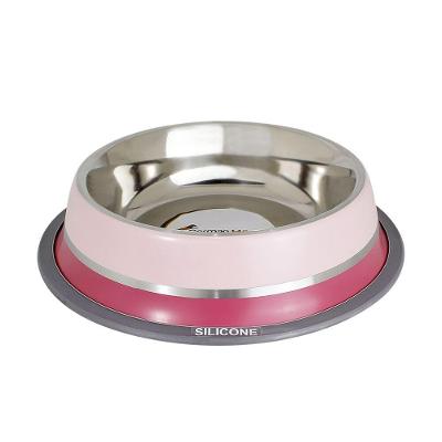 Comedouro Duplo Rosa Em Inox 850ml - Estilo E Conforto Para Seu Pet!