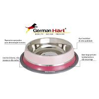 Comedouro Duplo Rosa Em Inox 850ml - Estilo E Conforto Para Seu Pet!