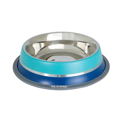 Comedouro Inox Azul Dual 850ml - Praticidade E Elegância Para Seu Pet!
