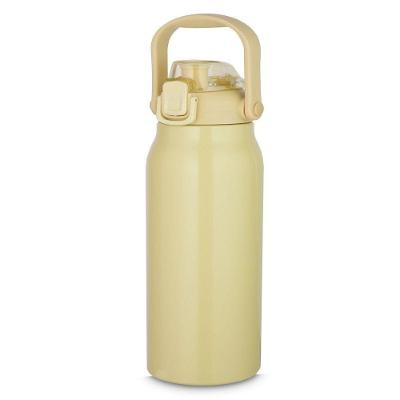 Garrafa Térmica Amarela 1,5l Inox Com Alça E Bico - Praticidade E Estilo Para Seu Dia A Dia