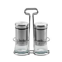 Conjunto Sophisticated De Saleiro E Pimenteiro Com Suporte Elegante Para Sua Mesa - 1