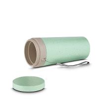 Copo Ecológico Duplo De Fibra De Trigo Com Alça Verde E Tampa Antivazamento - 300ml - 3