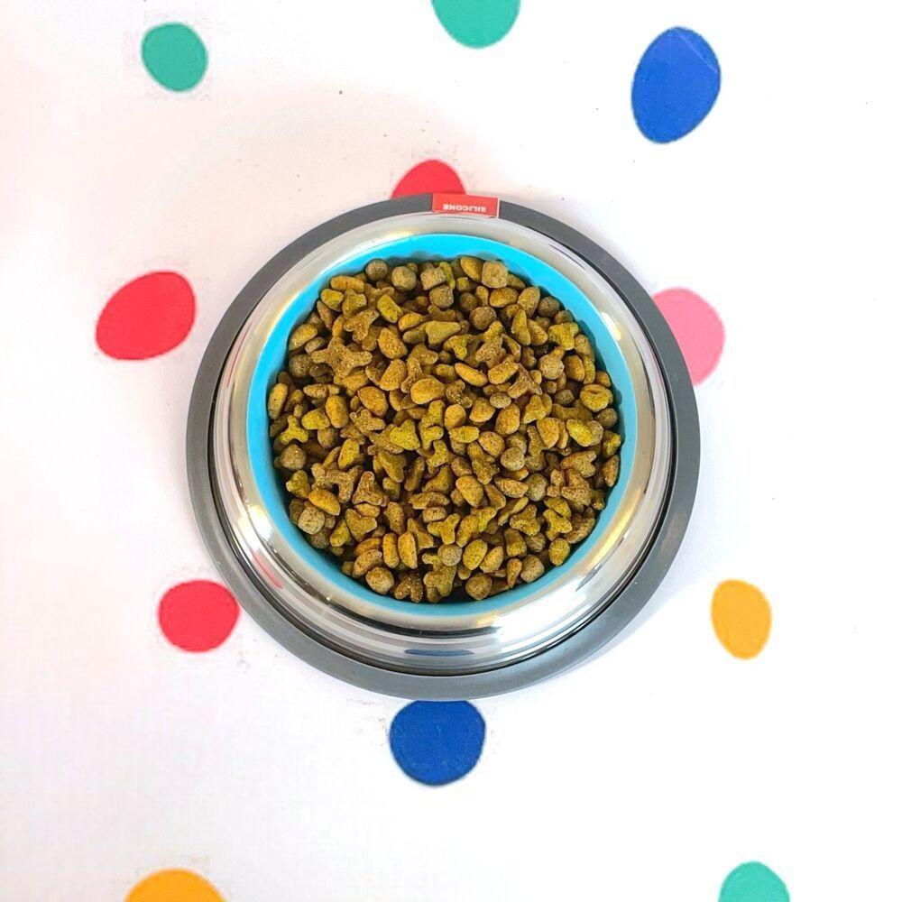 Comedouros Inox Azul Com Base De Silicone - Conforto E Estilo Para Seu Pet - 5