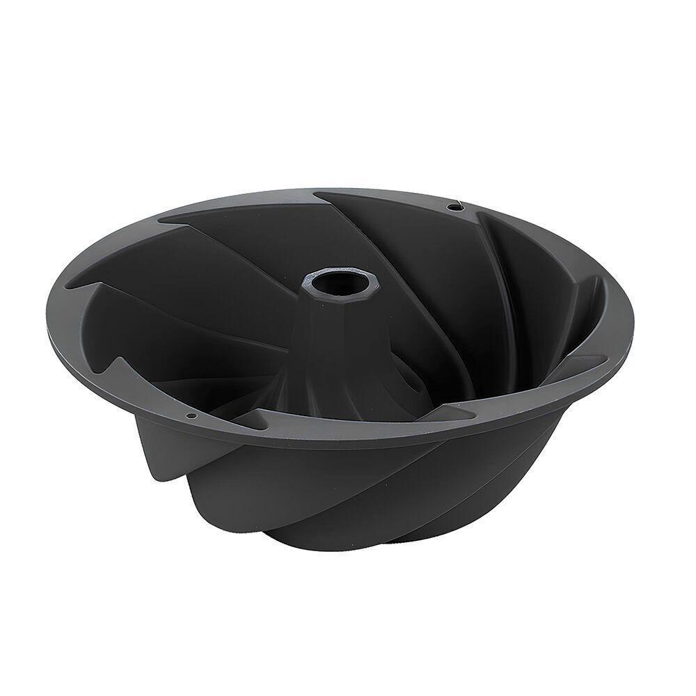 Forma De Bolo De Silicone Redonda 23cm - Design Espiral Sofisticado E Antiaderente - 1