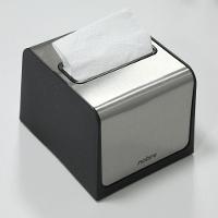 Dispensador De Guardanapos Elegante - Preto E Inox Para Sofisticação Em Ambiente Moderno - 2