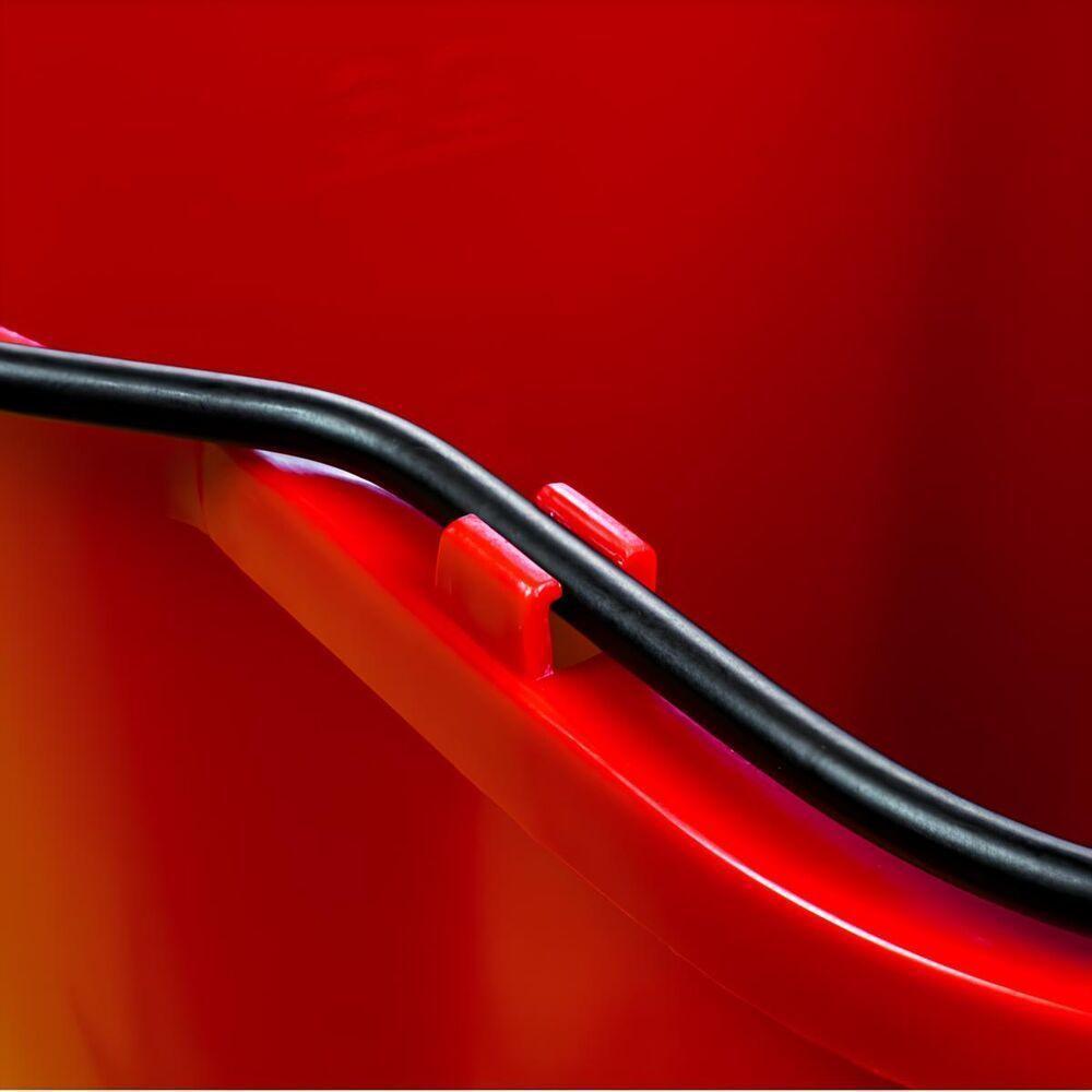 Carro De Limpeza Profissional 35l Com Balde Vermelho E Sistema Antirrespingos - 6