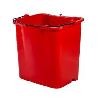 Carro De Limpeza Profissional 35l Com Balde Vermelho E Sistema Antirrespingos