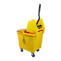 Carro De Limpeza Profissional 35l Com Balde Vermelho E Sistema Antirrespingos - 8