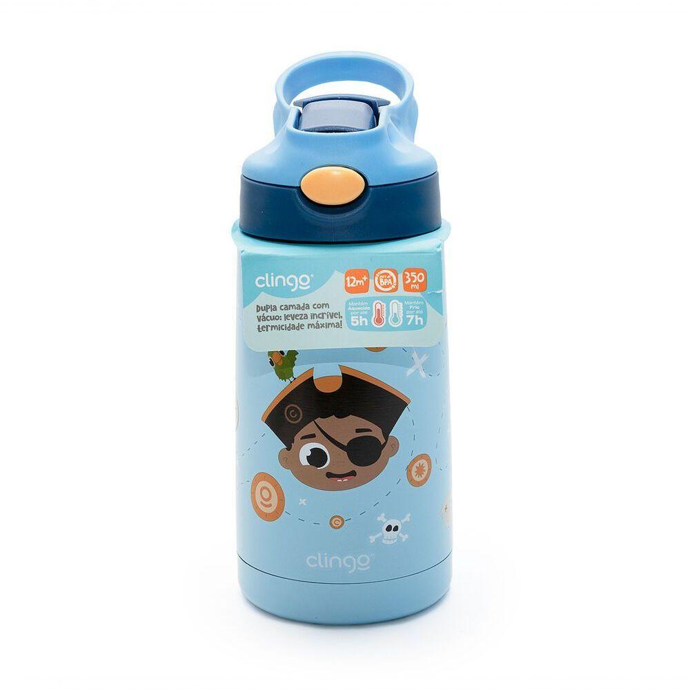 Garrafa Térmica Pirata Com Canudo - 350ml, Ideal Para O Dia A Dia Das Crianças! - 4