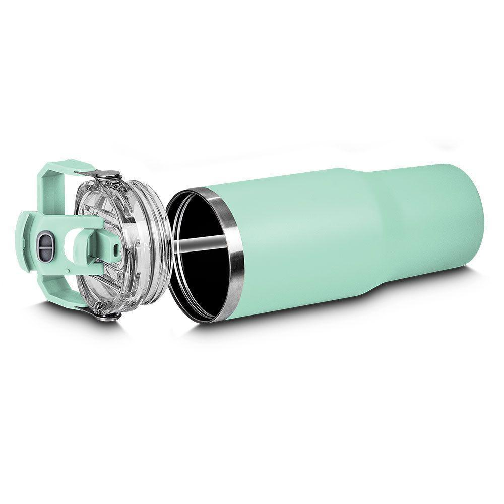 Garrafa Térmica Verde Inox 950ml: Modernidade, Estilo E Isolamento Térmico Eficiente - 3