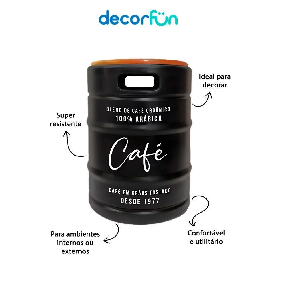 Banco Conversível Barril De Café - Móvel Estiloso Para Decoração Externa - 2