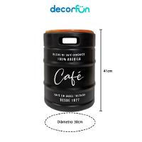 Banco Conversível Barril De Café - Móvel Estiloso Para Decoração Externa - 3