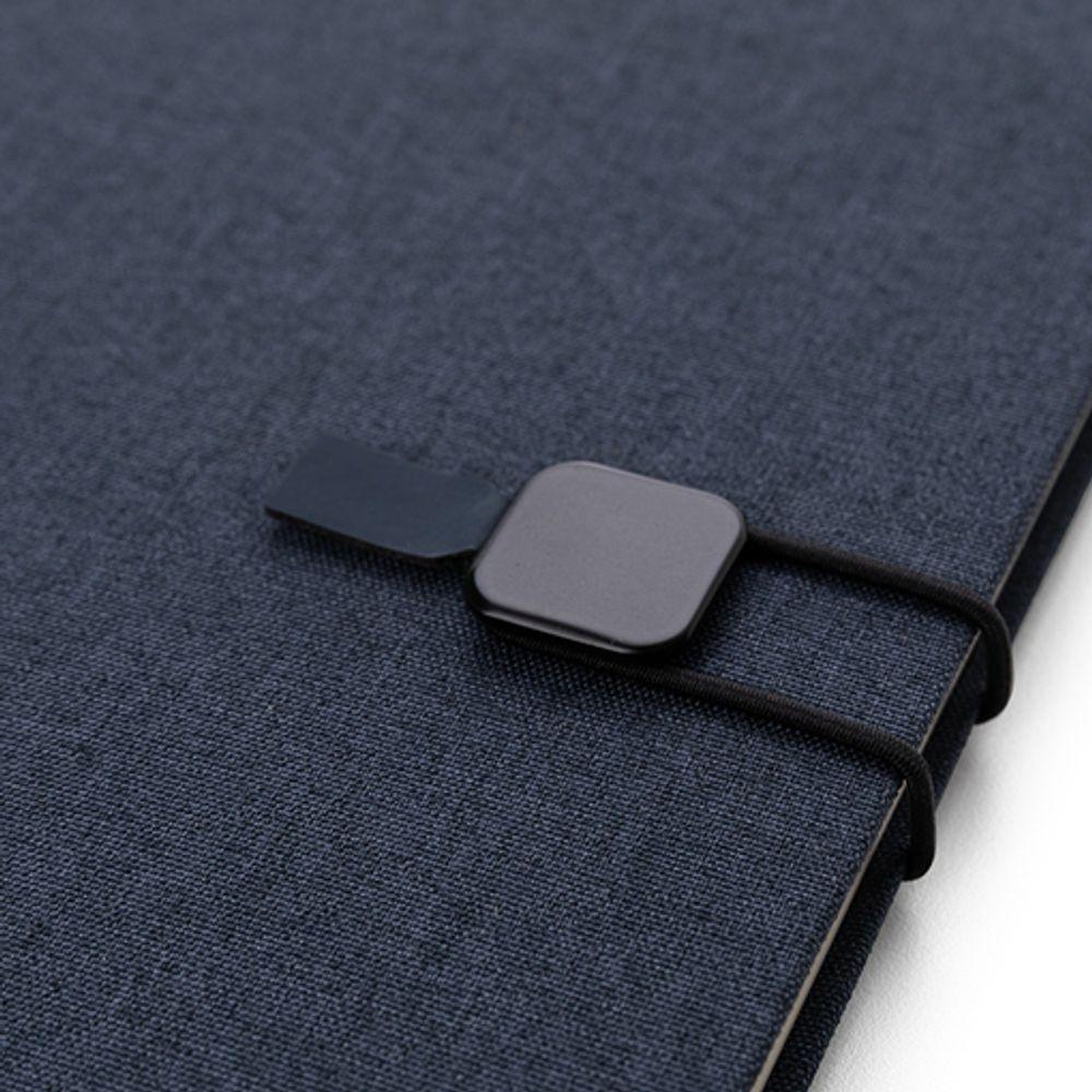 Caderno Sofisticado Cinza Com Capa Sintética E Fechamento Seguro - Ideal Para Anotações - 2