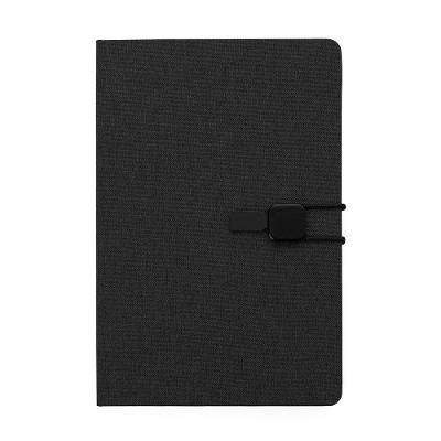 Caderno Sofisticado Cinza Com Capa Sintética E Fechamento Seguro - Ideal Para Anotações