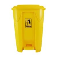 Lixeira Pedal Grande Amarela 50l - Elegância E Praticidade Para Ambientes Externos - 1