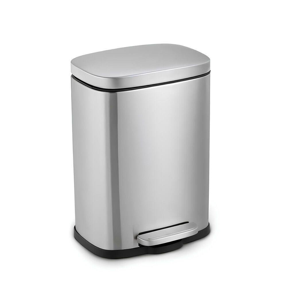 Lixeira De Pedal Compacta 5l Em Aço Inoxidável - Elegância E Praticidade Na Sua Cozinha - 1