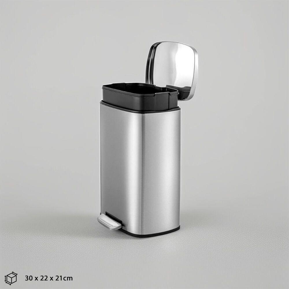 Lixeira De Pedal Compacta 5l Em Aço Inoxidável - Elegância E Praticidade Na Sua Cozinha - 2