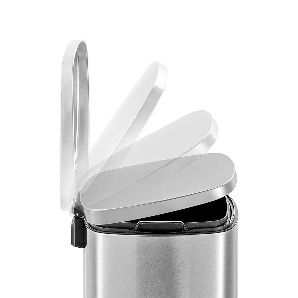 Lixeira De Pedal Compacta 5l Em Aço Inoxidável - Elegância E Praticidade Na Sua Cozinha - 4
