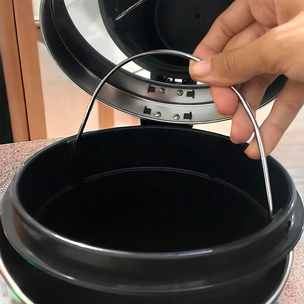 Lixeira Elegante De Aço Inox Com Pedal 5l ? Praticidade E Estilo Para Espaços Compactos - 6
