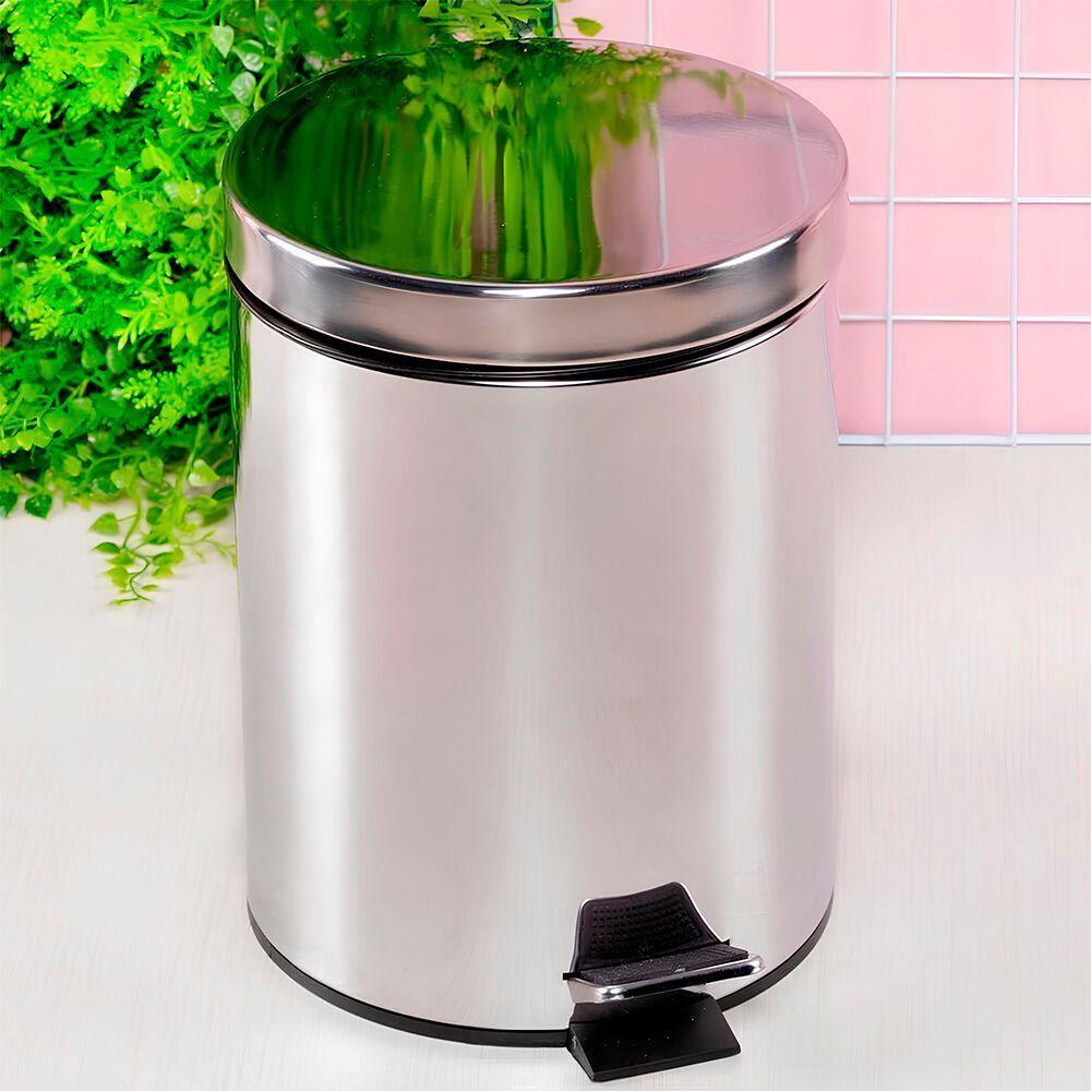 Lixeira Elegante De Aço Inox Com Pedal 5l ? Praticidade E Estilo Para Espaços Compactos - 7