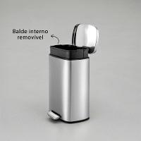 Lixeira Retangular Inox 20l Com Pedal - Sofisticação E Praticidade Para Seu Espaço - 2