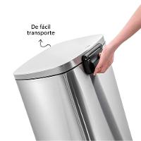 Lixeira Retangular Inox 20l Com Pedal - Sofisticação E Praticidade Para Seu Espaço - 6