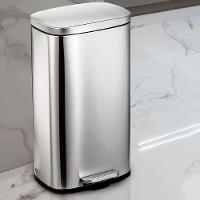 Lixeira Retangular Inox 20l Com Pedal - Sofisticação E Praticidade Para Seu Espaço - 7