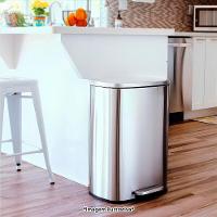 Lixeira Retangular Inox 20l Com Pedal - Sofisticação E Praticidade Para Seu Espaço - 8