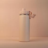 Garrafa Térmica Rosa Elegante Com Alça E Bico - 570ml Para Bebidas Sempre Na Temperatura Ideal - 3