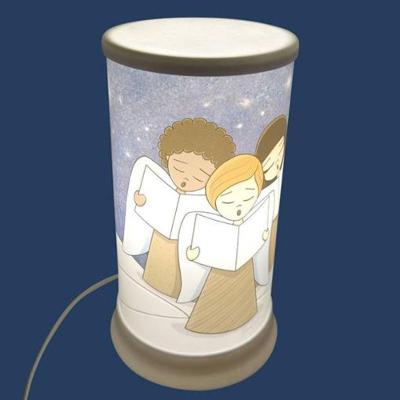 Abajur Encantador Anjinhos - Luz Suave Para O Quarto Mágico Das Crianças