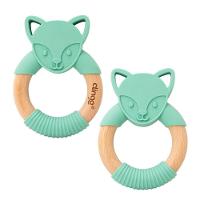 Mordedor De Madeira E Silicone Raposa - Alivio Divertido Para Gengivas Do Bebê - 3