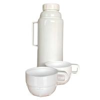 Kit Elegante Térmico Com Garrafa De 1l E 2 Xícaras - Ideal Para Bebidas Quentes E Frias - 3