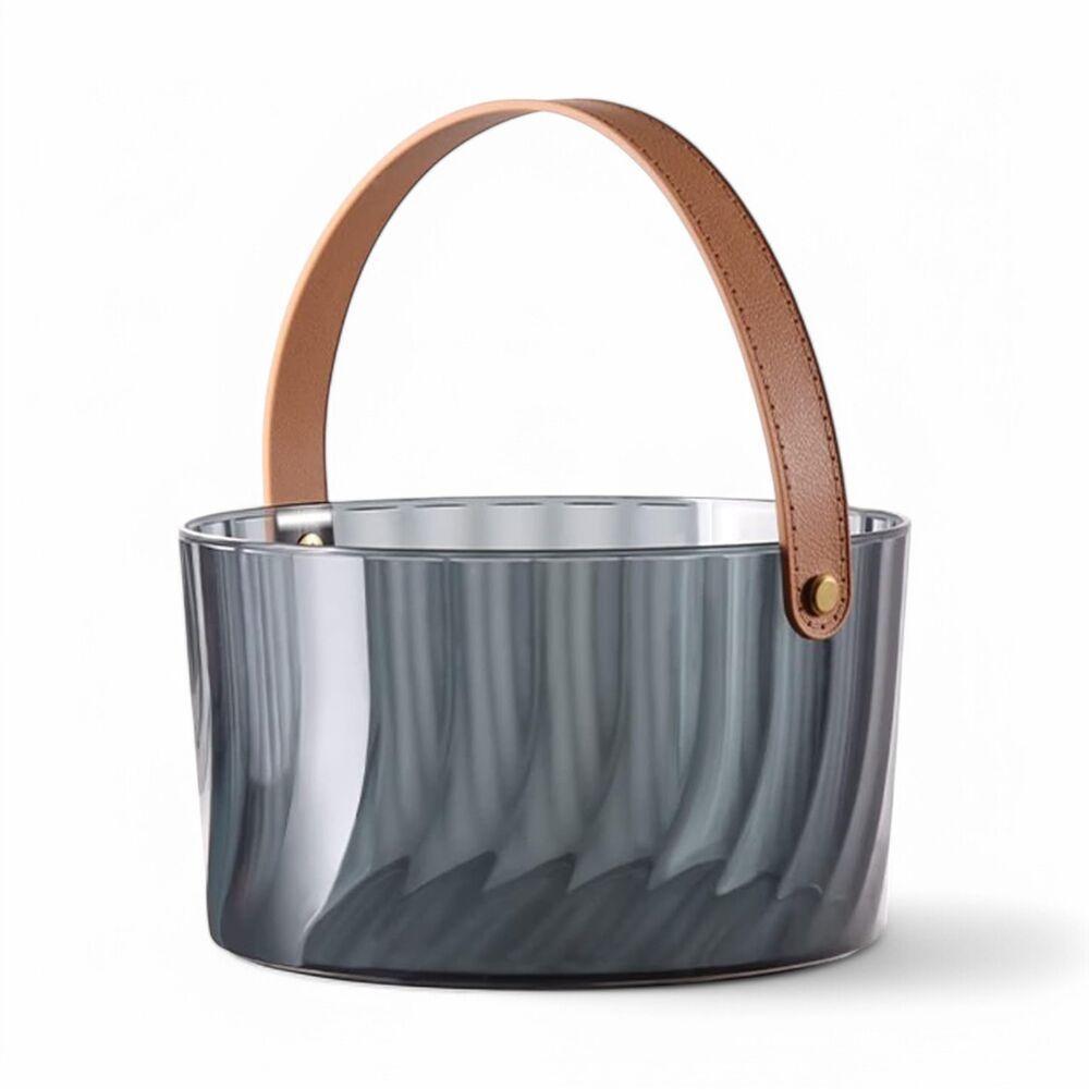 Balde Elegante De Acrílico Com Alça De Couro Para Bebidas - 4l E Estilo Em Suas Festas - 1