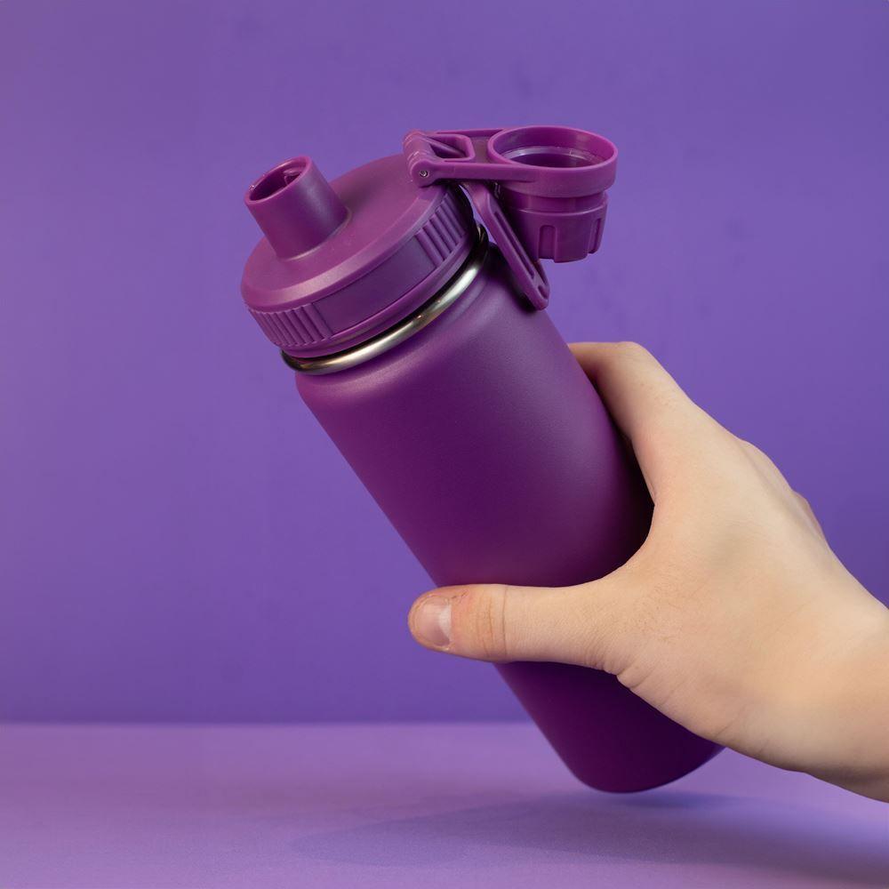 Garrafa Térmica Elegante Com Alça E Bico 570ml Em Roxo - Praticidade E Estilo! - 1