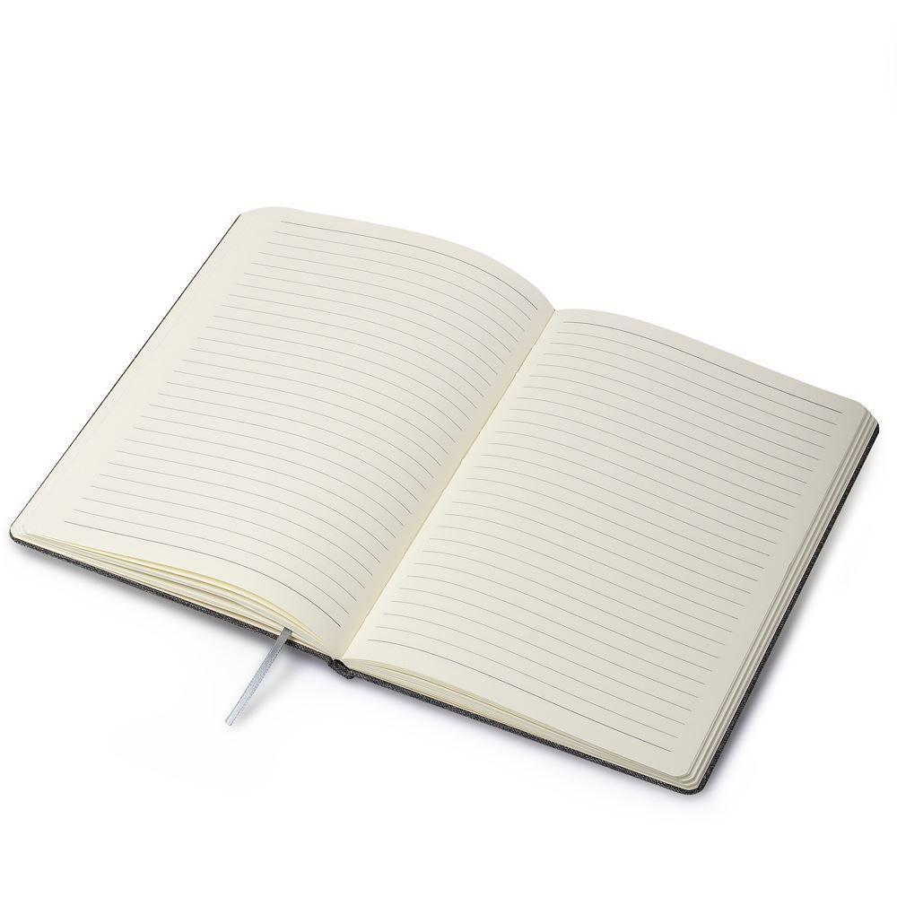 Caderno Sustentável Em Bambu Com Capa Dura E Suporte Para Caneta Cinza - 2