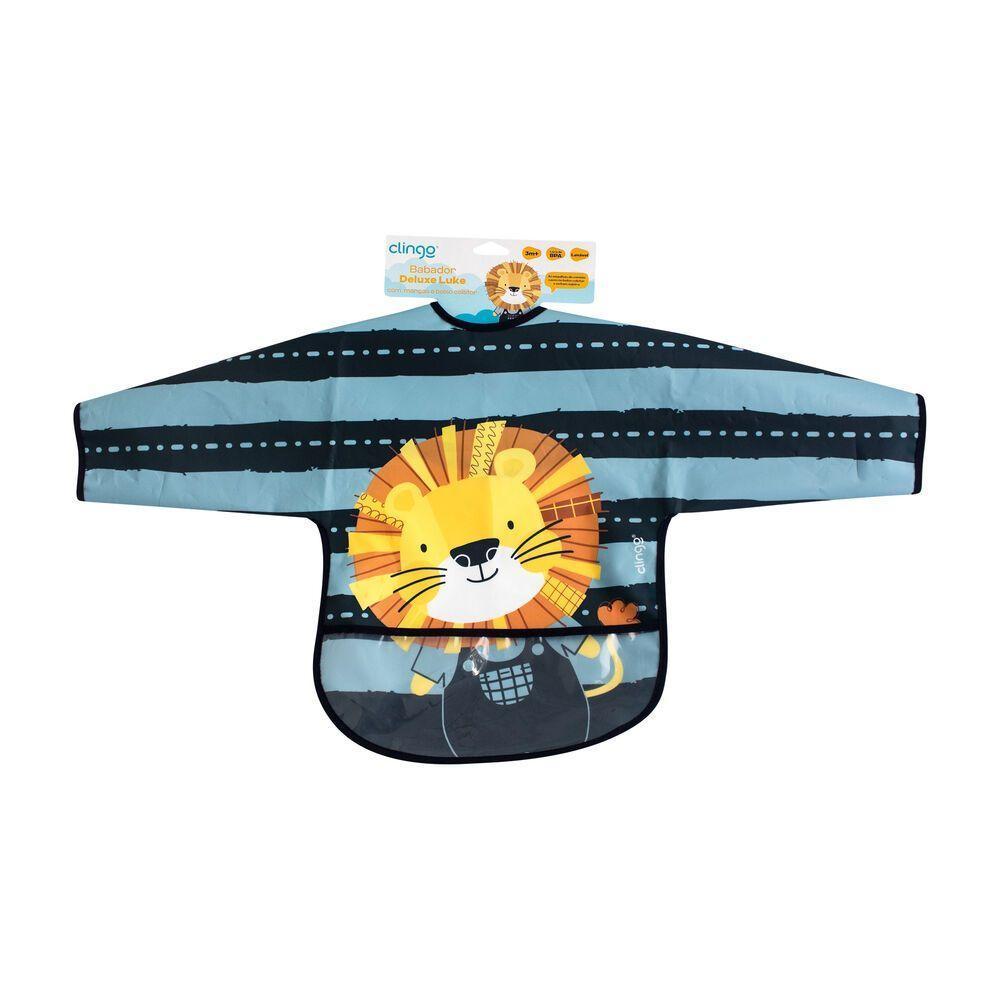 Babador Longo Impermeável Com Bolso Coletor - Proteção E Estilo Para Refeições Infantis - 2