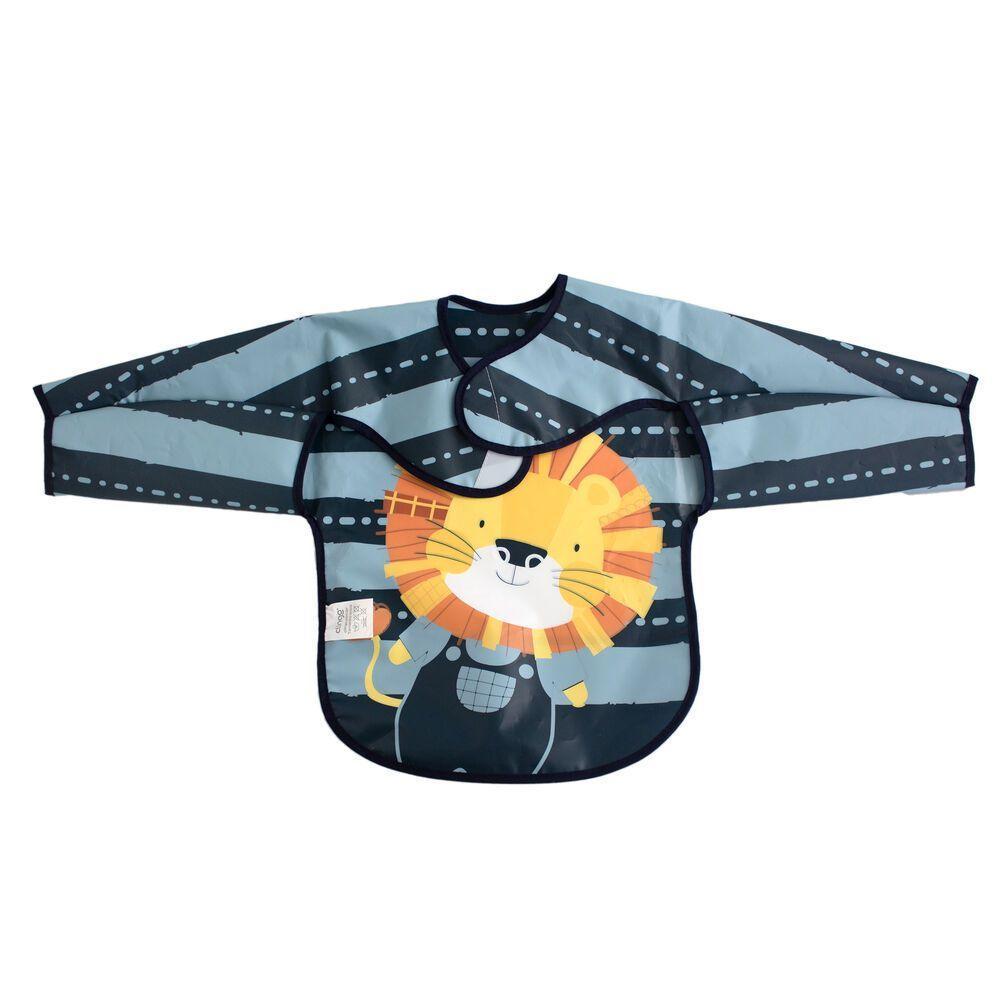 Babador Longo Impermeável Com Bolso Coletor - Proteção E Estilo Para Refeições Infantis - 3