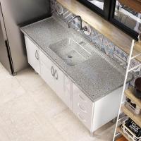 Pia De Cozinha Mármore Sintético 120x55cm Multimóveis CR20479 Cinza - 3