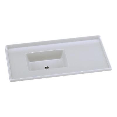 Pia De Cozinha Mármore Sintético 100x53cm Multimóveis CR20478 Gelo