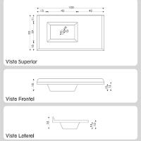 Pia De Cozinha Mármore Sintético 100x53cm Multimóveis CR20478 Off White - 2