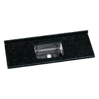 Pia De Cozinha Mármore Sintético 140x55cm Com Cuba Aço Inox Multimóveis CR20473 Preto - 1