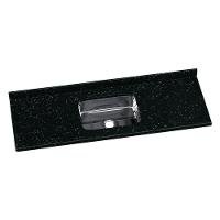 Pia De Cozinha Mármore Sintético 150x55cm Com Cuba Aço Inox Multimóveis CR20474 Preto - 1