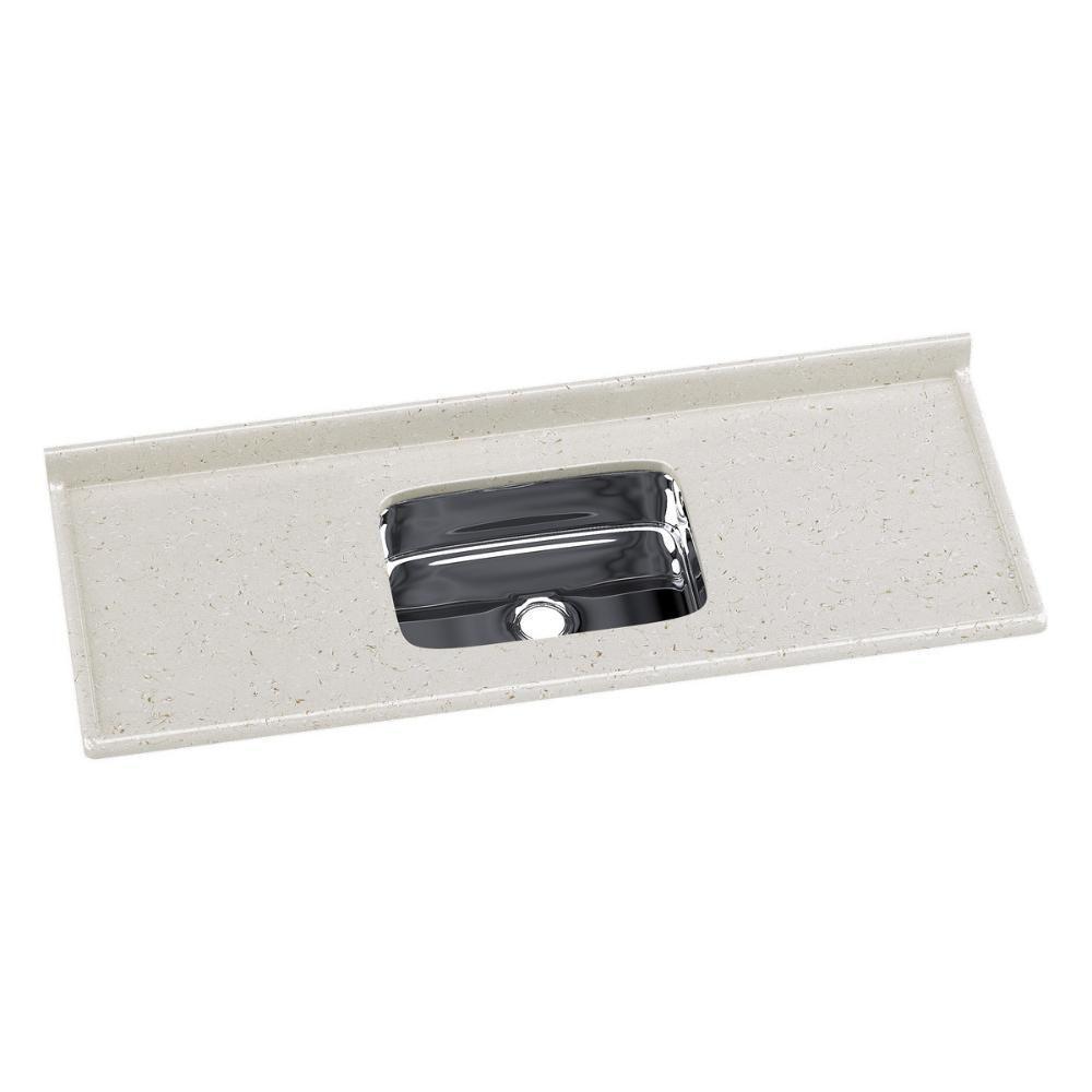 Pia De Cozinha Mármore Sintético 140x55cm Com Cuba Aço Inox Multimóveis CR20473 Travertino - 1