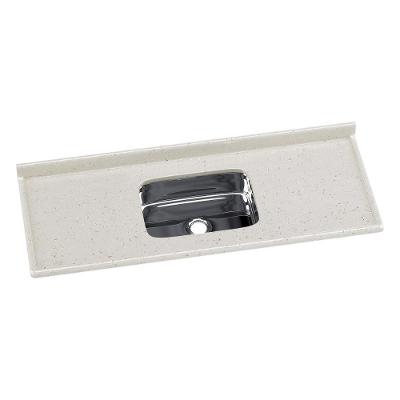 Pia De Cozinha Mármore Sintético 140x55cm Com Cuba Aço Inox Multimóveis CR20473 Travertino