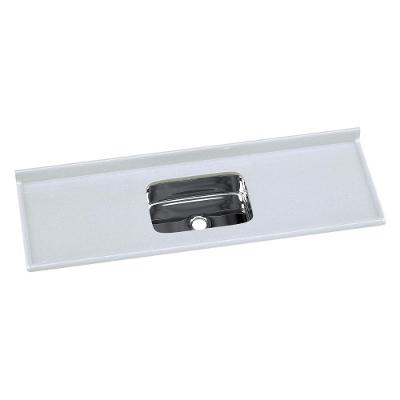 Pia De Cozinha Mármore Sintético 160x55cm Com Cuba Aço Inox Multimóveis CR20475 Off White