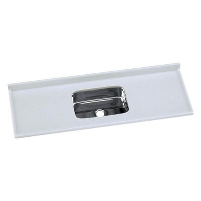 Pia De Cozinha Mármore Sintético 150x55cm Com Cuba Aço Inox Multimóveis CR20474 Off White