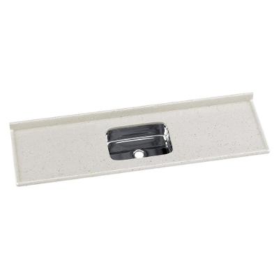 Pia De Cozinha Mármore Sintético 180x55cm Com Cuba Aço Inox Multimóveis CR20476 Travertino