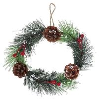 Guirlanda Natalina Elegante Com Pinhas - 19cm Para Decoração Festiva Aconchegante - 2