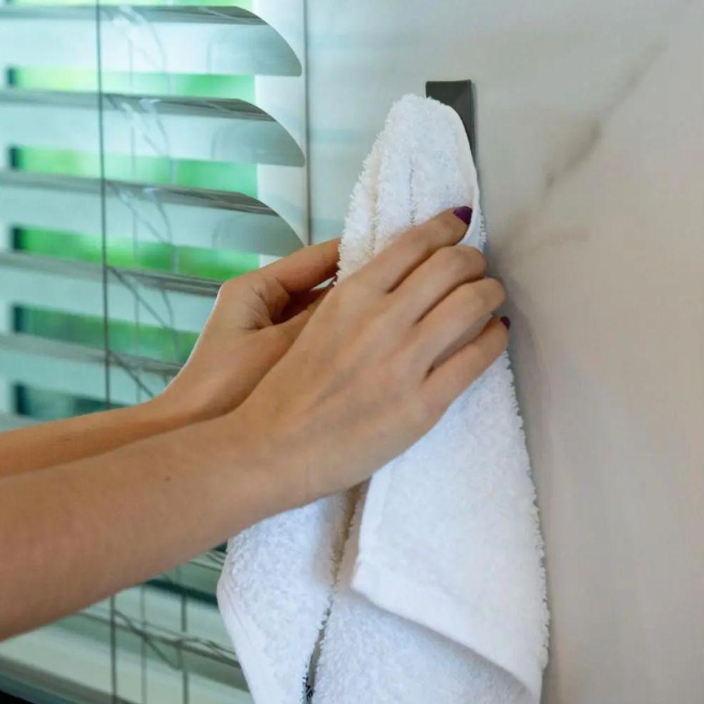 Ganchos Adesivos De Metal Quadrados - Praticidade E Elegância Para Organização De Acessórios E Roupas - 3