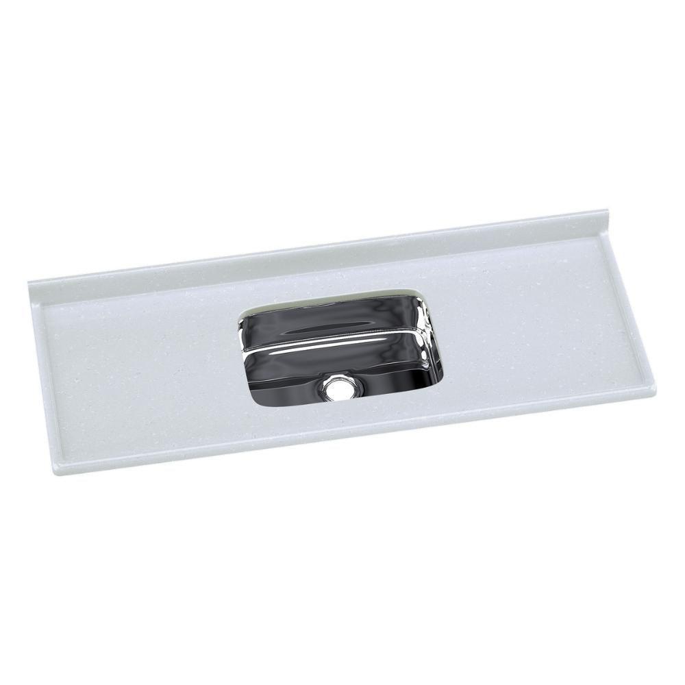 Pia De Cozinha Mármore Sintético 140x55cm Com Cuba Aço Inox Multimóveis CR20473 Off White - 1